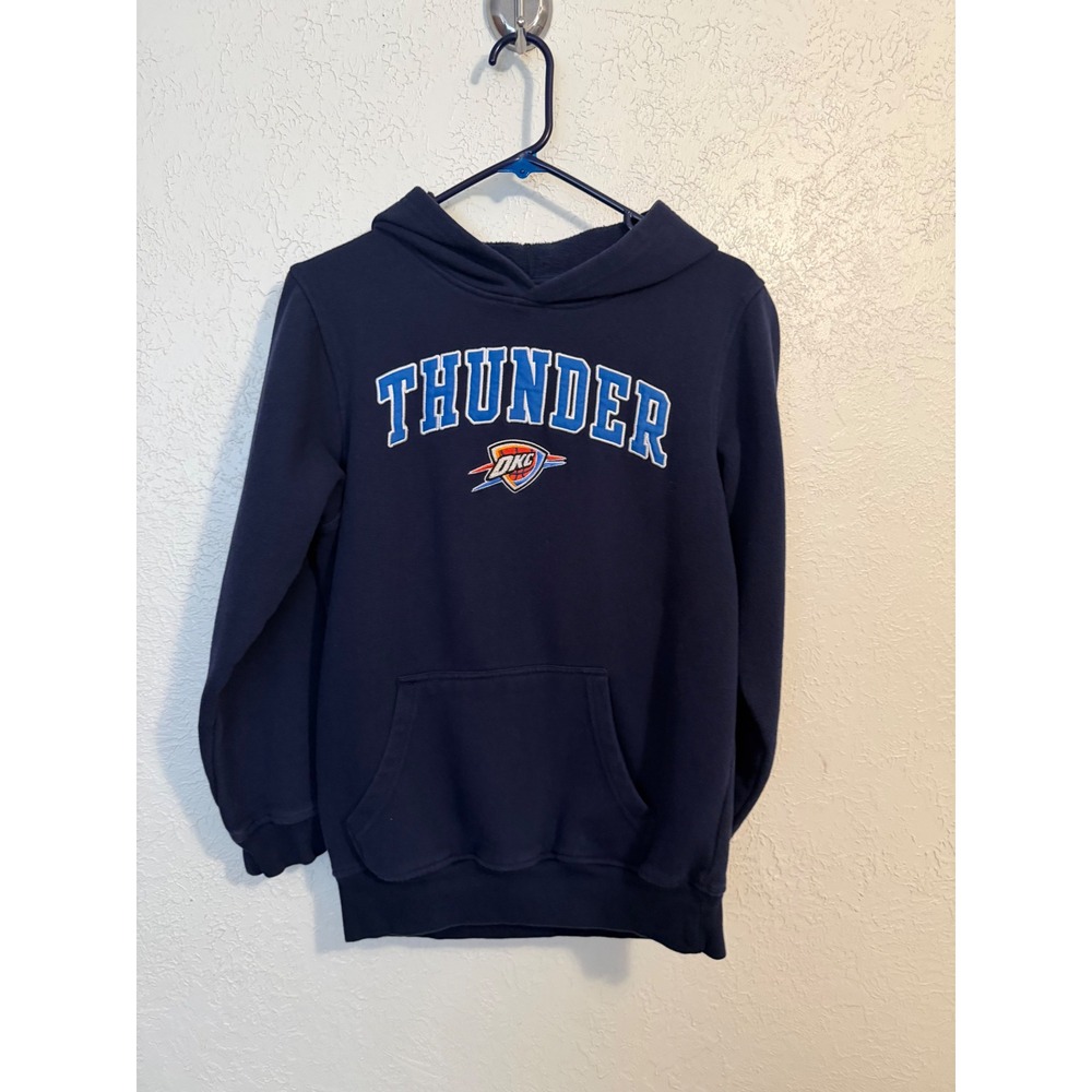 NBA Oklahoma City Thunder Navy Blue Pullover Hoodie Youth XL 14/16 OKC Logo
